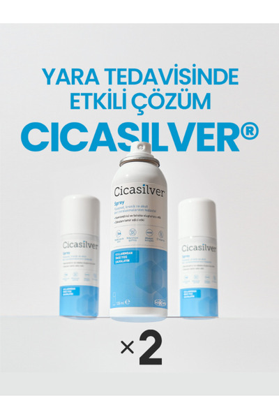 CicaSilver Gümüşlü Yara Bakım Spreyi 125 ml. (2 Adet)