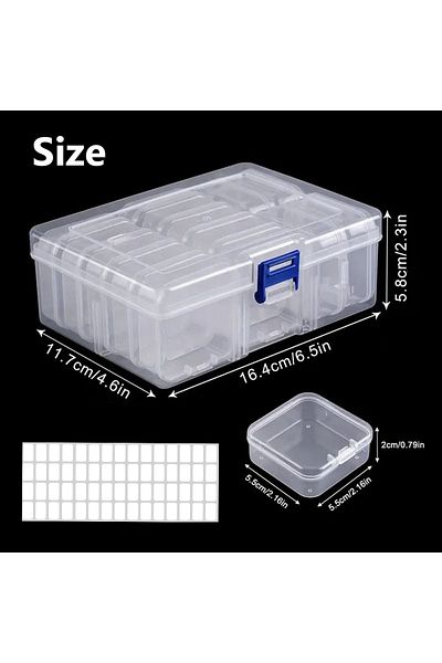 Choice As Shown 14 Grids DIY Diamond Painting Embroidery Storage Box, Nail Art Jewelry Rhinestone Mosaic St