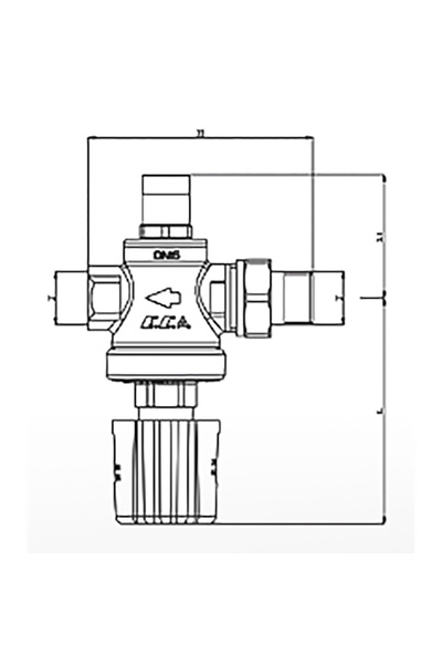 Eca Basınç Düşürücü Valf 3/4" Volanlı Iç Vida X Rakorlu 602111110