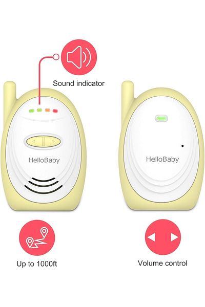 Hello Baby - Audio Baby Monitor W/ Sound Indicator, Digitized Transmission