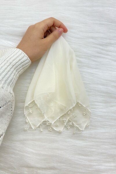 ZEYMERADE Krem Şifon Gelin Damat Mendili, Düğün Halay Nedime Bride Parti Kına...