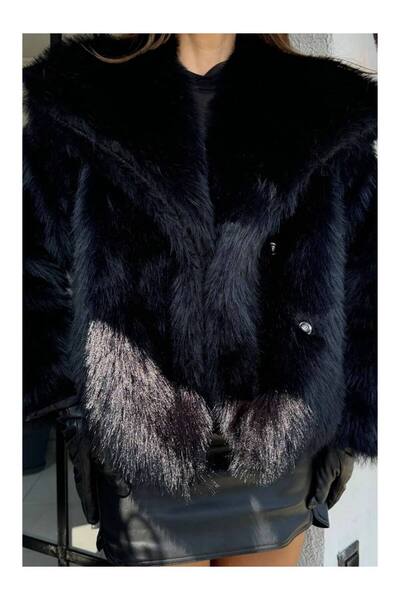 modalev Yumuşak Dokunuşlu Oversize Premium Kürk Peluş Mont
