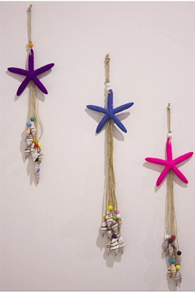 incirop Üçlü Deniz Yıldızı Deniz Kabuklu Duvar Balkon Bahçe Süsü