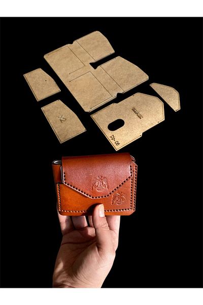 DERİONLİNE Leather Hobby New Wallet Template Model