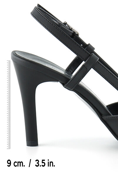 Erkan Saçmacı Sacha Black Satin Open Back Evening Dress Stiletto 9 Cm