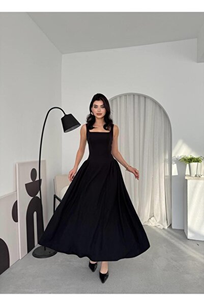 conconmoda Hera Uzun Kalın Askılı Elbise