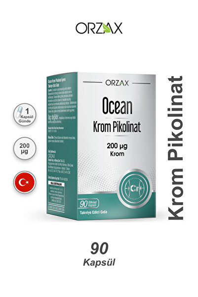 Orzax Ocean Krom Pikolinat 90 Bitkisel Kapsül