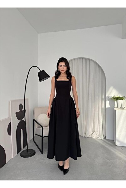 conconmoda Hera Uzun Kalın Askılı Elbise