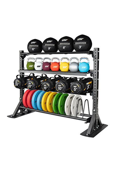 USR Miletos-R40BBKW 373 Kg Bumper Plaka-Çanta-Kettlebell-Wallball-Raf Set