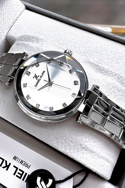 Daniel Klein New Season Silver Color Waterproof Women's Wristwatch - Gift Bracelet with Steel Band Dkby2029C2