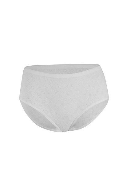 YILDIZ 6 Κομμάτια Star Heart Ribbed Bato Panties White 3590