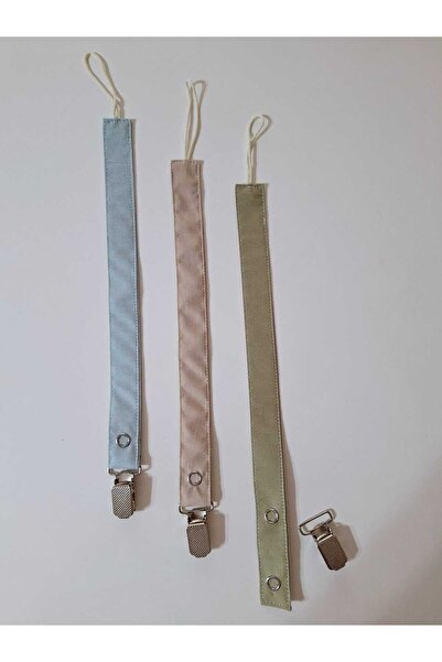 BERLİNA DOLLS Emzik Askı seti 3'lü-Emzik Zinciri 3lü set-Mavi-Kapüçino-Yağ ye...