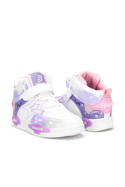DARK SEER Ds Denise White Purple Kids Sneakers