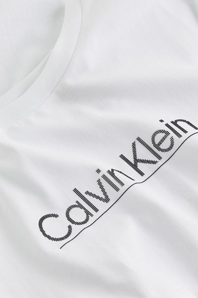 Calvin Klein Ανδρικό μπλουζάκι με λαιμόκοψη λευκό K10K 113587 ΠΑΝΩ