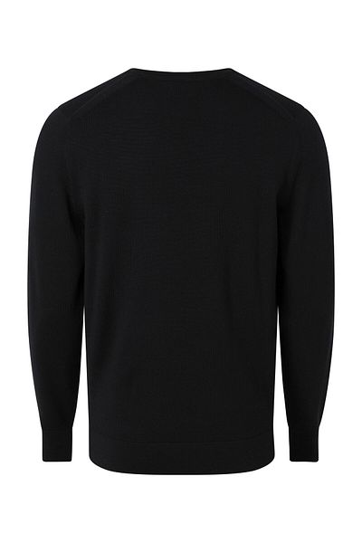 Calvin Klein Herren-Sweatshirt aus 100 % Wolle mit Ck-Logo, langärmelig, Rundhalsausschnitt, Schwarz, K10k 109474 -beh