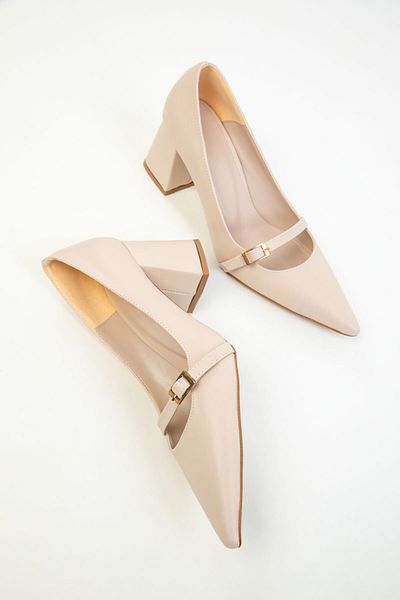 SOHO Beige Women's Classic Heeled Shoes 20275