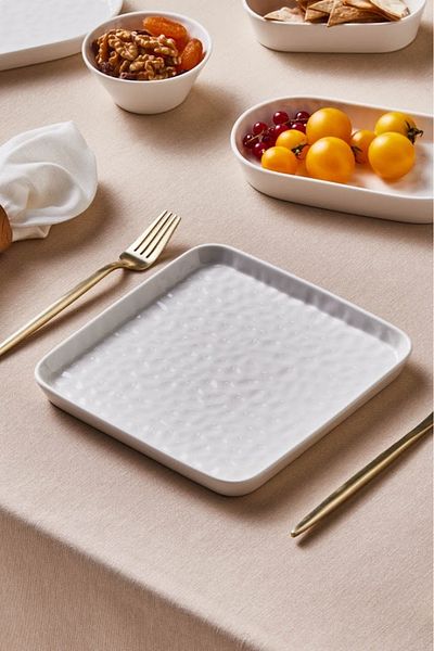 Karaca 18 cm Wide White Cake Plate - Refika