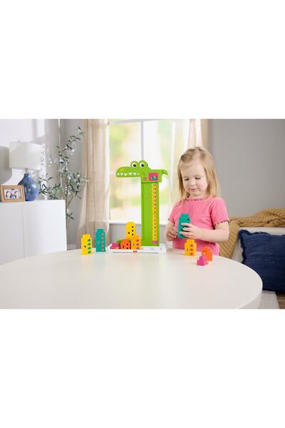 FISHER PRICE Fisher-Price Matematikçi Timsah, eğitici oyuncak ve dizilebilir 10 blok JCT13