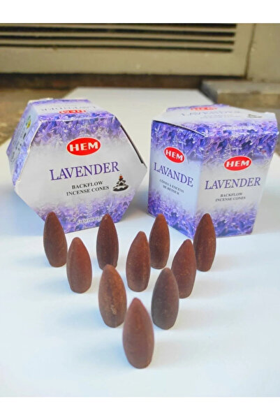 Hem Geri Akış Şelale Tütsü Konisi 10 Adet Lavanta Kokulu Tutsugerı10