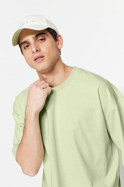 Trendyol Collection Übergroßes T-Shirt in MinT-Farbe, 100 % - TMNSS22TS0318