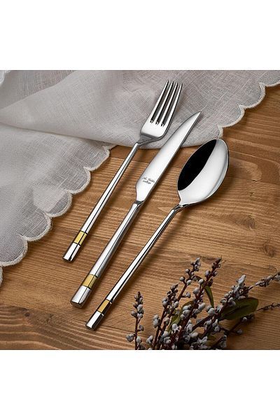 Aryıldız Decor Prestige Gold Fork Spoon Knife Set 84 Pieces