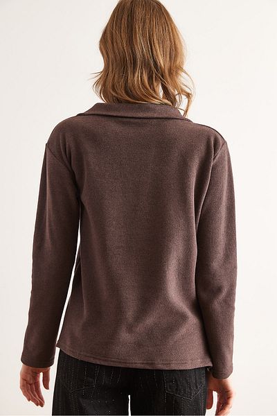 Olalook Γυναικεία Bitter Brown Polo Neck Thessaloniki Μπλούζα BLZ- 19002810
