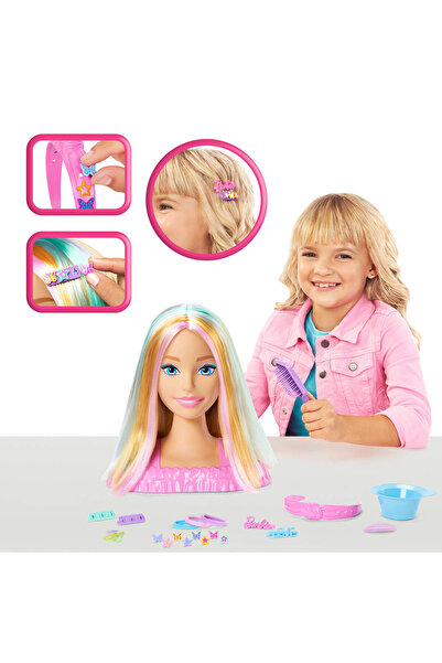 Barbie ® رأس تصفيف الشعر للأطفال الصغار - أشقر - JFG81