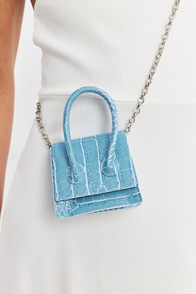 Cool & Sexy Damen-Mikrotasche mit türkisfarbenem Kettenriemen BE459