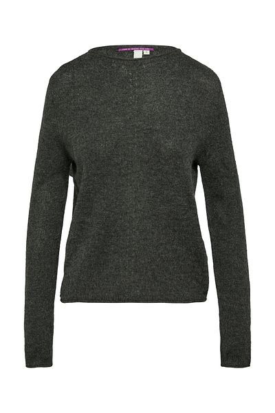 QS by s.Oliver Soft Knitted Pullover with a Stand-Up Collar and Rolled Edges