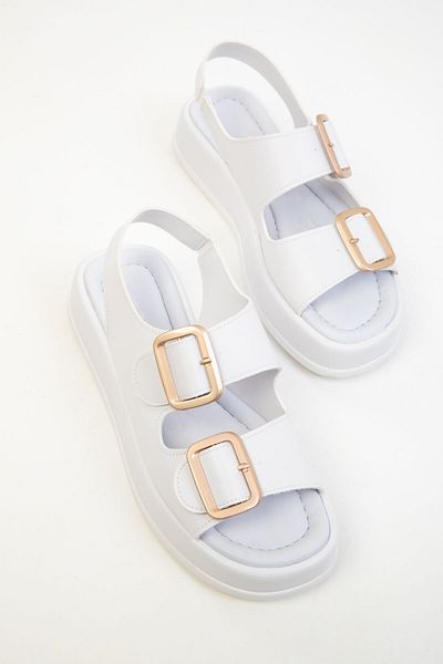 SOHO Weiße Damensandalen 18986
