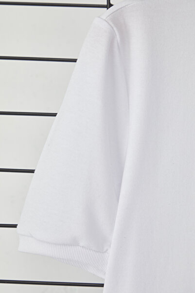 Trendyol Collection White Shoulder Slim Fit T-Shirt - Regular Fit Tmnss25Ts00071