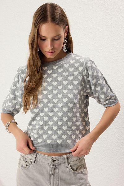 Trendyol Collection Gray Knitwear Sweater Twoss21Kz0008