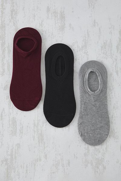 Trendyol Collection Mehrfarbige 3-teilige einfarbige Jacquard-Stricksocken THMSS25CO00005