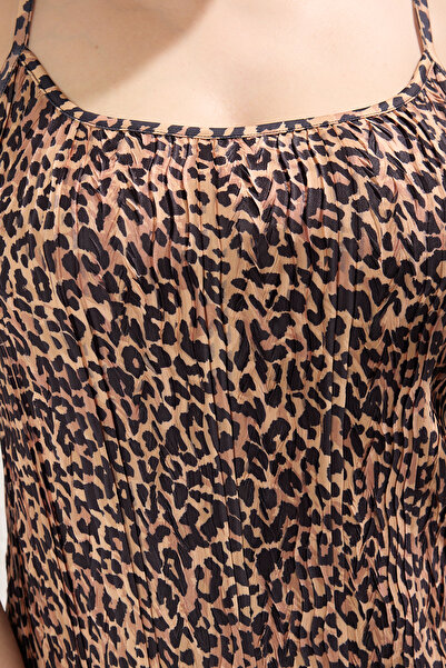 Trendyol Curve Multicolored Single Jersey Knitted Plus Size Dress