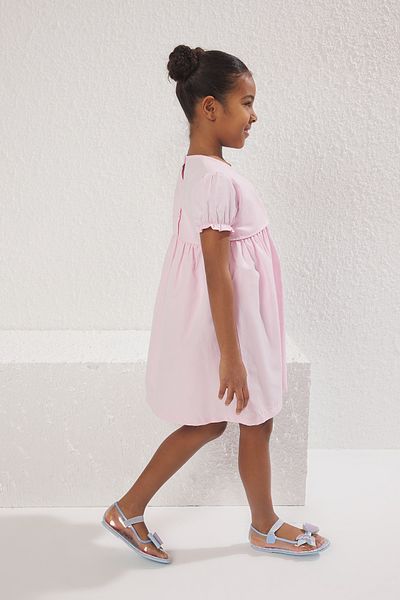 TRENDYOLKIDS Růžové mini rovné pletené šaty TKDSS25EL00023