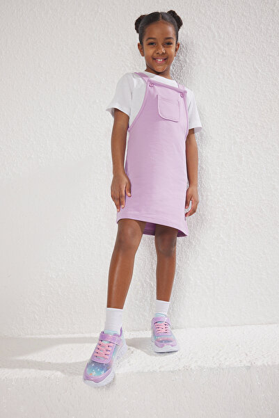 TRENDYOL SHOES Liliac sclipici Pantofi sport pentru fete mari/mice iluminați TAKSS25SN00028