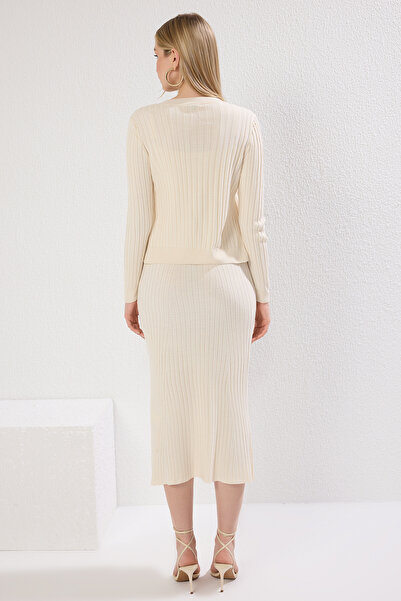 Trendyol Collection Strap Stone Midi Knitwear Cardigan-Dress - Twoss25El00306