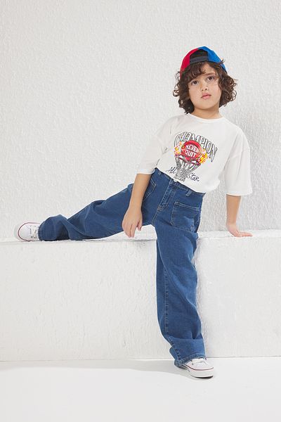 TRENDYOLKIDS Blugi Blue Boy Denim TKDSS25JE00001