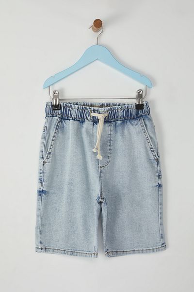 TRENDYOLKIDS Ανοιχτό μπλε ίσιο τζιν σορτς & βερμούδες TKDSS25SR00008