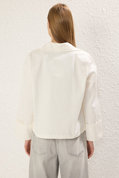 Trendyol Collection Ecru Regular Fit Twoss25Mo00037 Coat