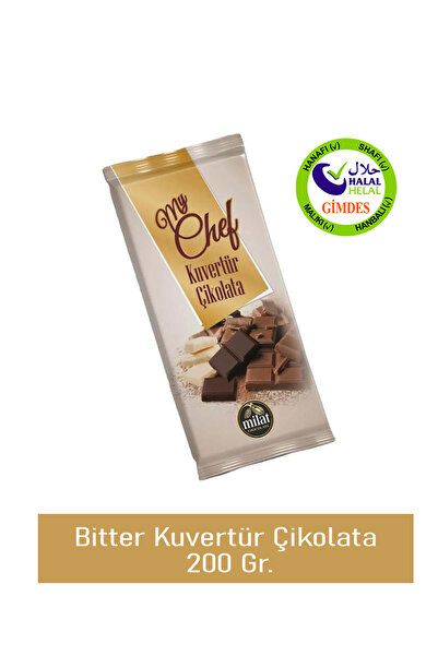Milat Mychef Bitter Kuvertür Çikolata 195 Gr.