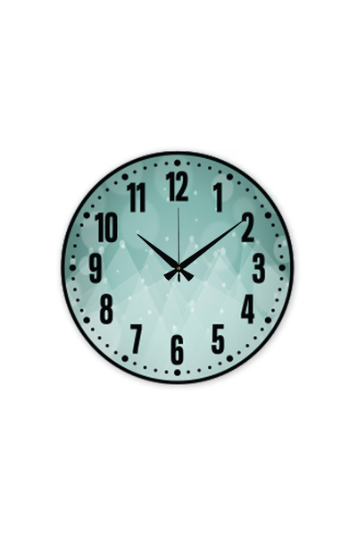 M&H Quality Dekoratif Türkçe Rakamlı UV Baskılı Duvar Saati (Sessiz) Akar Mek...