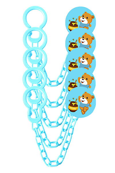 LUQU BABY حامل مصاصة لوكيو - أزرق - عبوة من 5 قطع