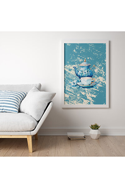 VRHediye White-Blue Vintage Design Set of 4 Disassembly Frames