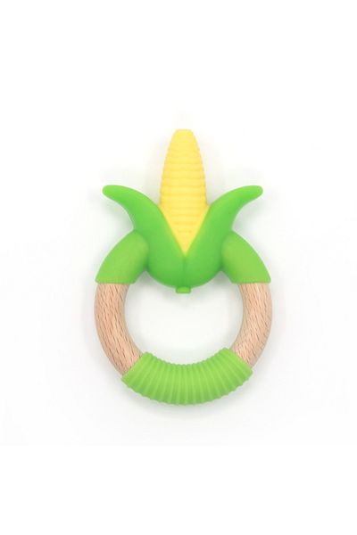 LUQU BABY LUQU Silicone + Wood Teether- Flower