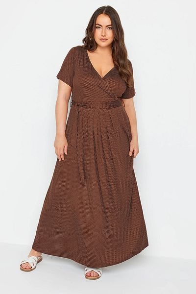 Stil Diva Φόρεμα V-Neck Lycra Wrap με ζώνη - Μεγάλο μέγεθος303160