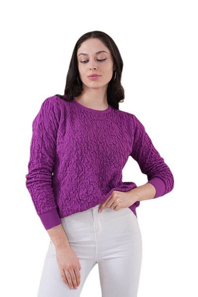 lavella Women's Crew Neck Drawstring Sweater 12833 Bgl-St04228