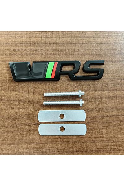 Choice شبكة معدنية رمادية سوداء ثلاثية الأبعاد بشعار Rs Vrs شعار سيارة Kodiaq Rapid Fabia 1 2 3 A5 A7 Mk1