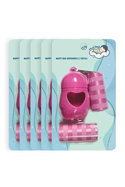 AMCHI BABY موزع أكياس التخلص من الحفاضات مع 2 لفافة من أكياس القمامة - عبوة م...