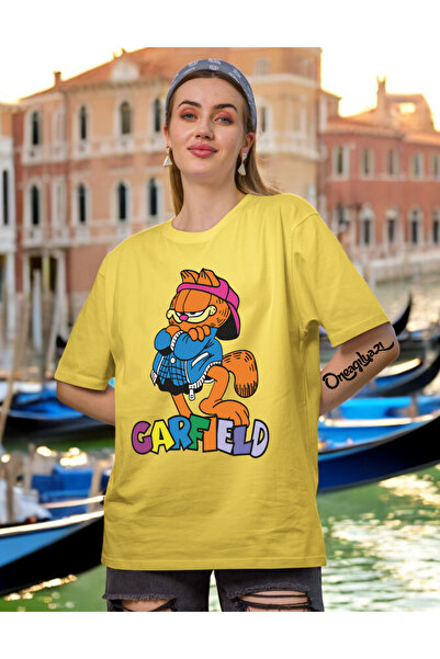 oneagılyazı Garfield Printed Women's Oversize T-Shirt